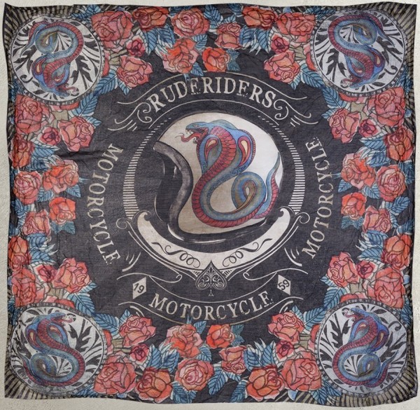 RUDE RIDERS Tuch Motorcycle - 140 x 130 cm