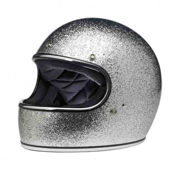 Biltwell Helmet Gringo Brite Silver ECE DOT
