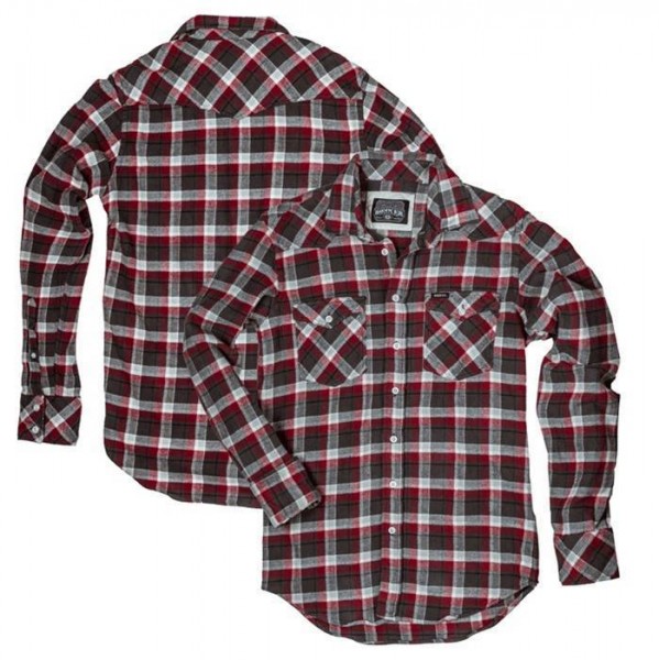 ROKKER Men&#039;s Shirt - &quot;Dagger Red &amp; White&quot; - checkered