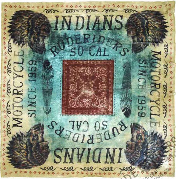 RUDE RIDERS Scarf - &quot;Indians&quot; - 140 x 130 cm