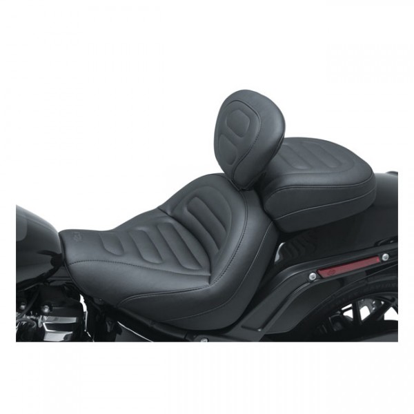 MUSTANG Seat Mustang, Standard Touring Solo seat. With rider backrest - 18-20 Softail FXFB/S Fat Bob