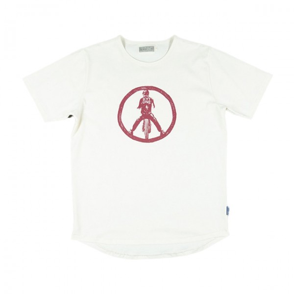 Kytone T-Shirt Peace weiß und rot