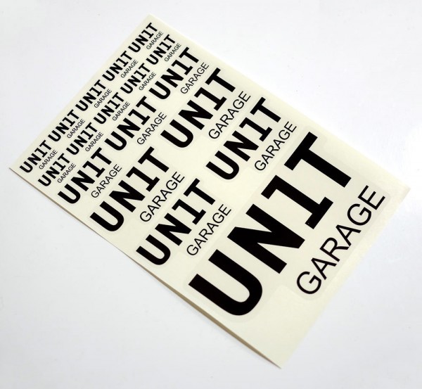 UNITGARAGE Sticker Sheet - 18 pieces
