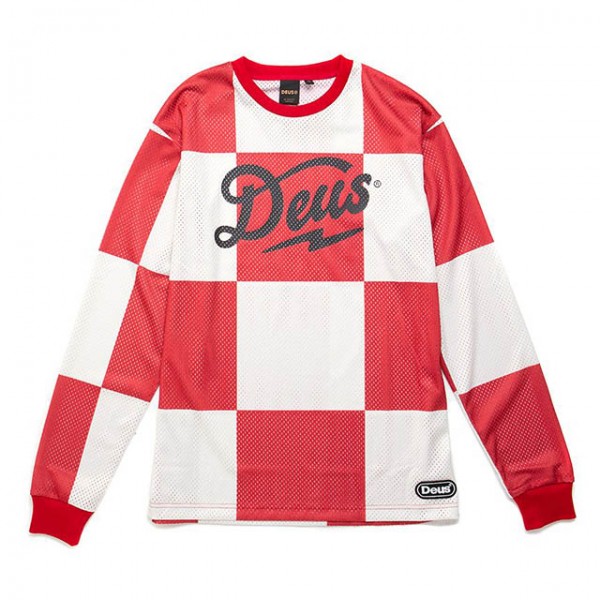 DEUS EX MACHINA moto jersey Funk Feud in red and white