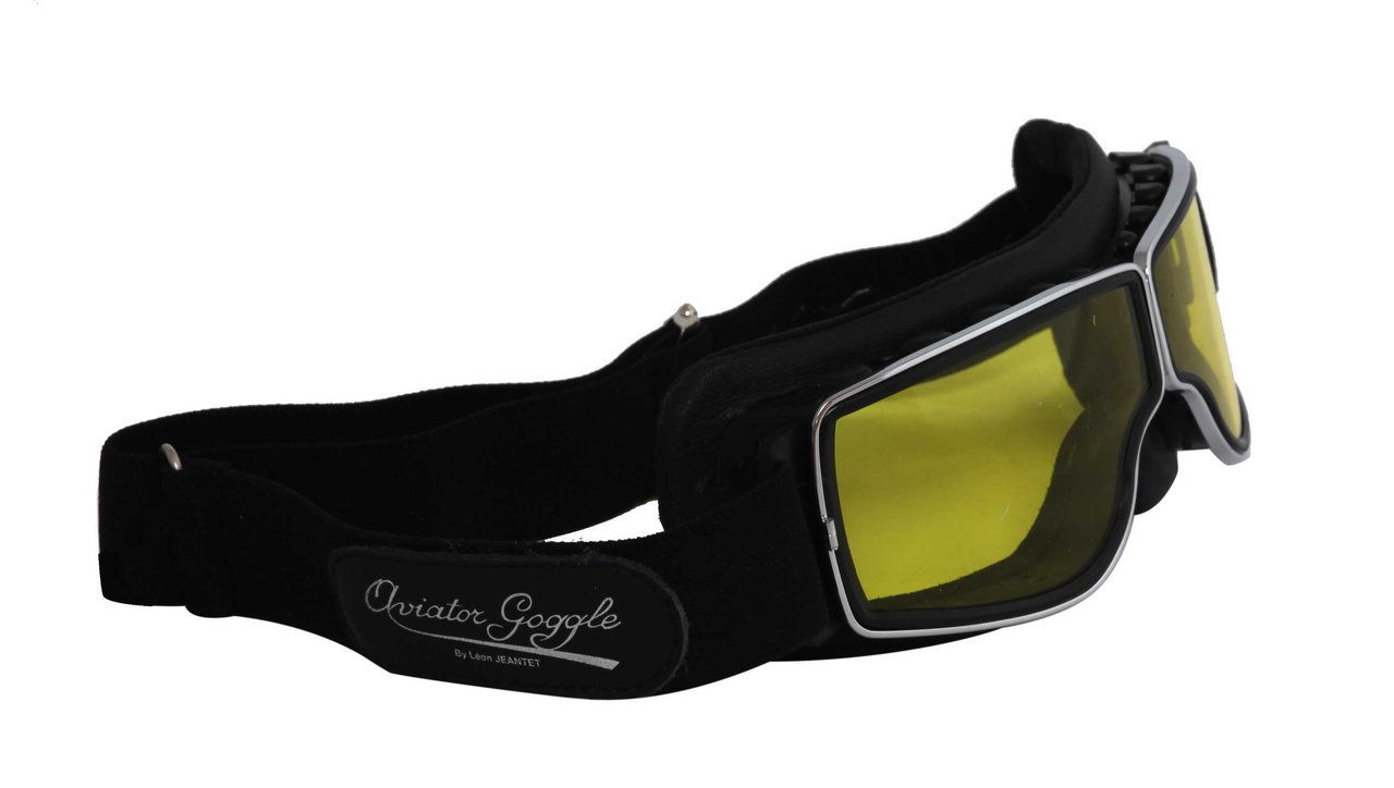gelbe Motorradbrille Cruiser Chopper Skibrille Bikerbrille leicht & gelb Nacht