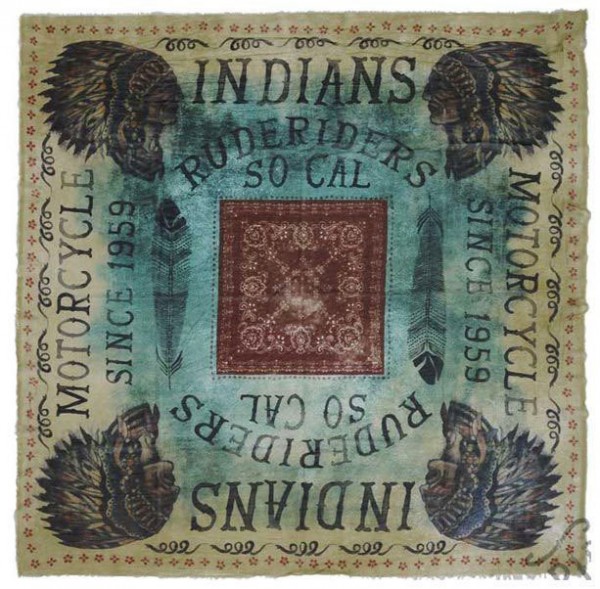 RUDE RIDERS kleines Tuch - &quot;Indians Lax Foulard&quot; - 67 x 60 cm