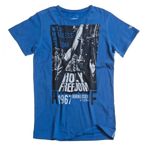 HOLY FREEDOM T-Shirt - &quot;Born Losers&quot; - blau