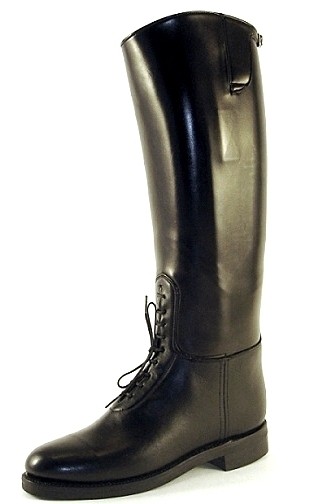 DEHNER Patrol Boot - &quot;Bal-Laced&quot; - custom made motorcycle boots black