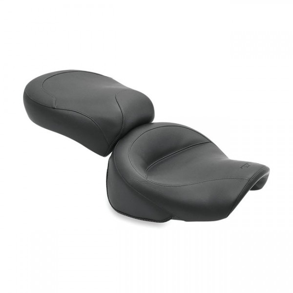 MUSTANG Seat Mustang 2-p wide touring vintage seat plain black - 99-04 kawasaki 1500 nomad; Classic w/fuel injection