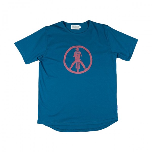 Kytone T-Shirt Peace blau und rot