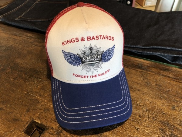 KINGS &amp; BASTARDS Hat 01/ 2018 - white, blue &amp; red