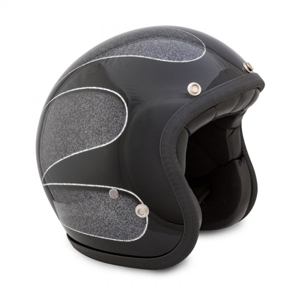 SEVENTIES Helm Black Scallops 2016 Open Face Helmet
