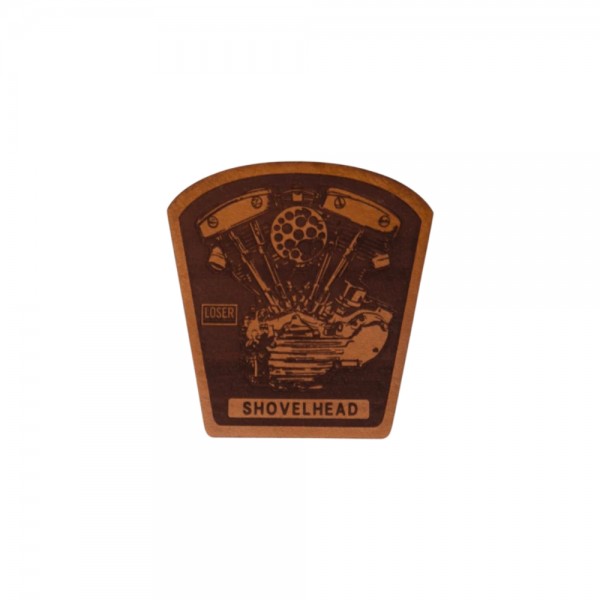 LOSER MACHINE COMPANY leather patch Shovelhead in brown