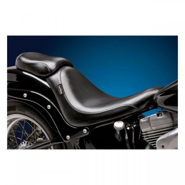 LEPERA Sitz Silhouette solo seat. Smooth. Gel - 06-17 Softail (excl. FXSTD Deuce) with 200mm tir