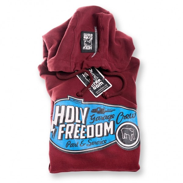 HOLY FREEDOM Men&#039;s Hoodie - &quot;Tank&quot; - bordeaux