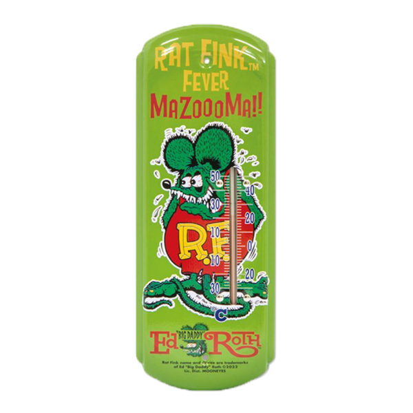 Mooneyes green Thermometer Rat Fink