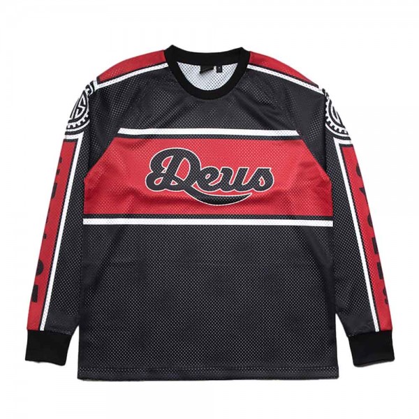 Deus Ex Machina Moto Jersey Beat schwarz, weiß, rot