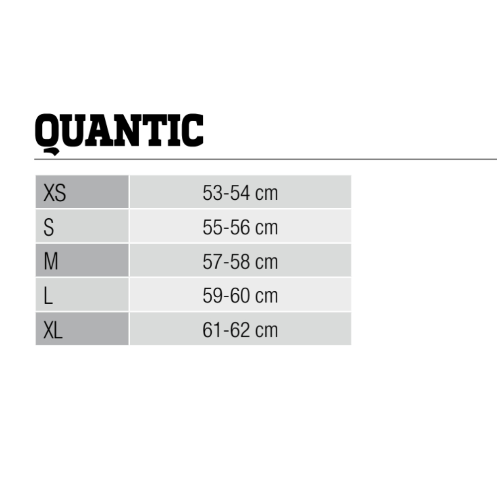 ARAI Quantic size guide
