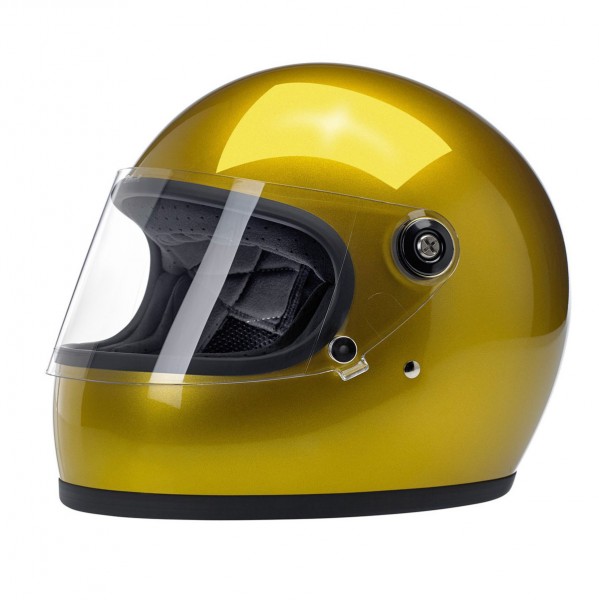 Biltwell Full Face Helmet Gringo S Metallic Yukon Gold ECE DOT