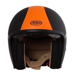 PREMIER Vintage &quot;Black-Orange Helmet - ECE