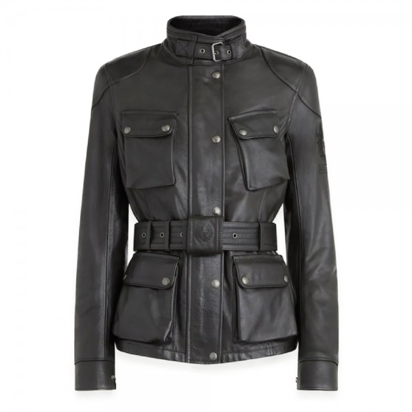 BELSTAFF PM Women's Jacket Trialmaster Pro from Leather in Antique Black