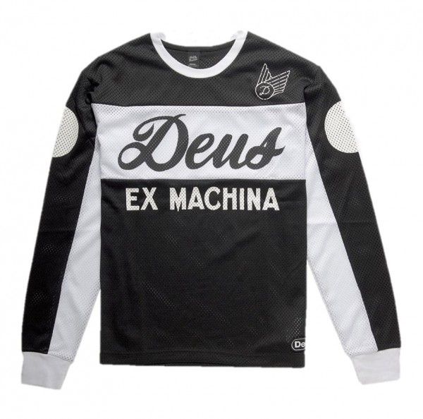 DEUS EX MACHINA Men&#039;s Longsleeve Moto X 4 - black &amp; white